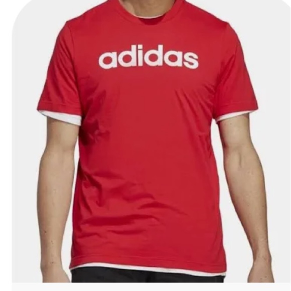 ADIDAS MEN’S RED T-SHIRT